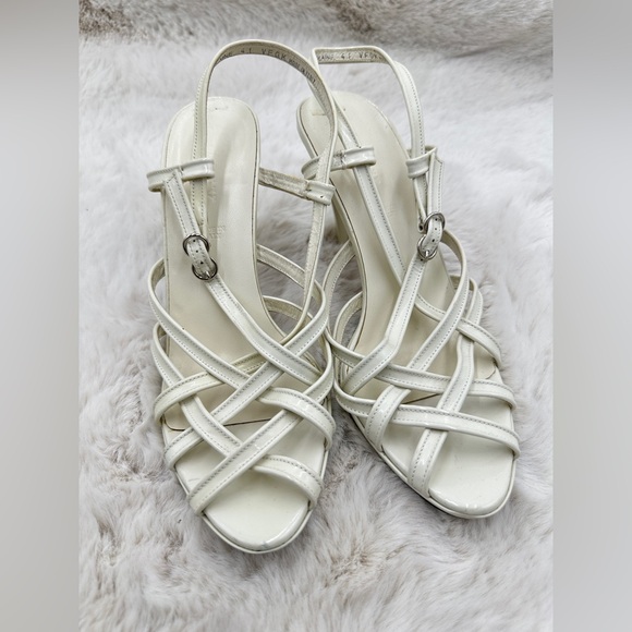 Bally strappy white leather‎ sandals US 10.5 EUC - Picture 3 of 10